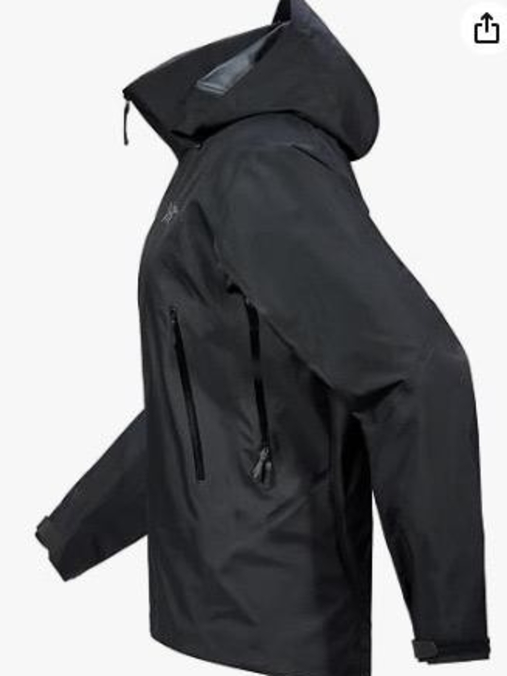 Arc'teryx Men's Black Hooded Waterproof Rain Jacket - Picture 2 of 4